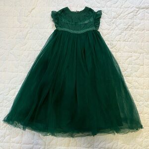 Elegant Emerald Green Little Girls Formal Dress